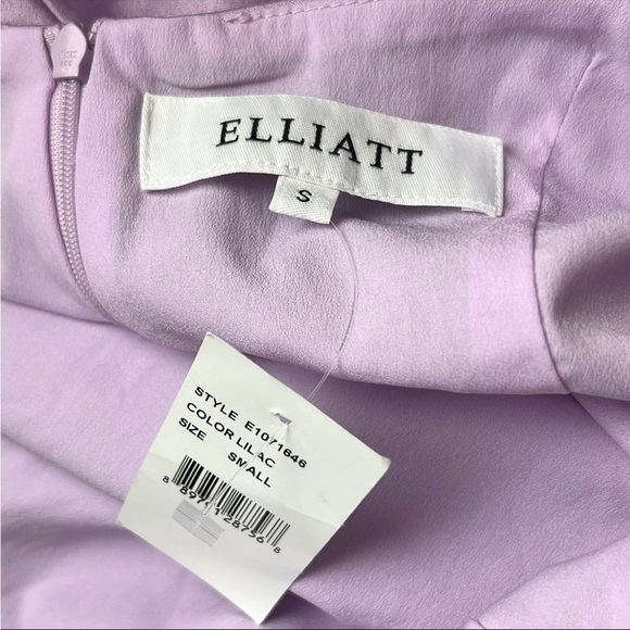 NWT ELLIATT 70s Lavender Halter Cowl Neck Open Back Asymmetric Draped Dress S - Picture 6 of 7